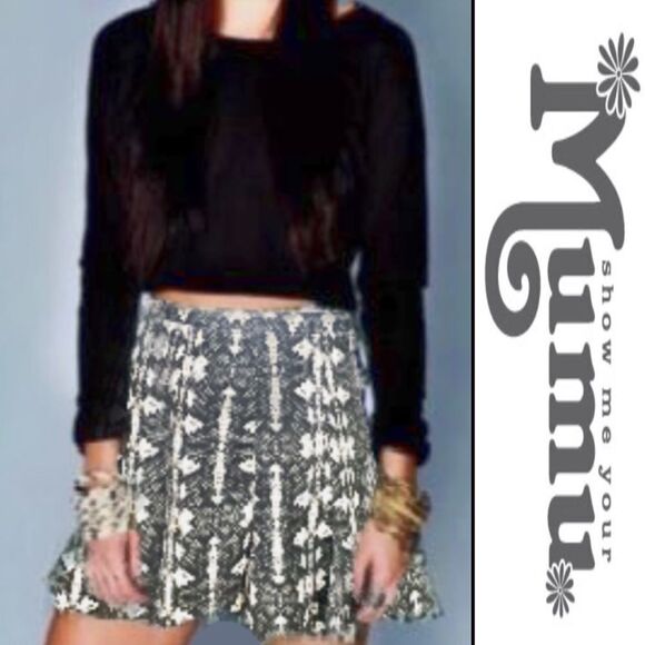 Show Me Your MuMu Tribal Print Skater Skirt - Picture 1 of 7